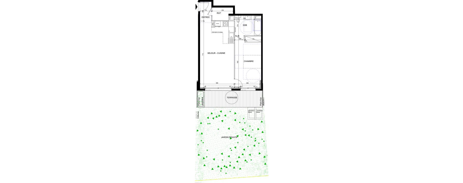 Appartement T2 de 52,63 m2 &agrave; Issy-Les-Moulineaux Jules guesde - mont&eacute;zy