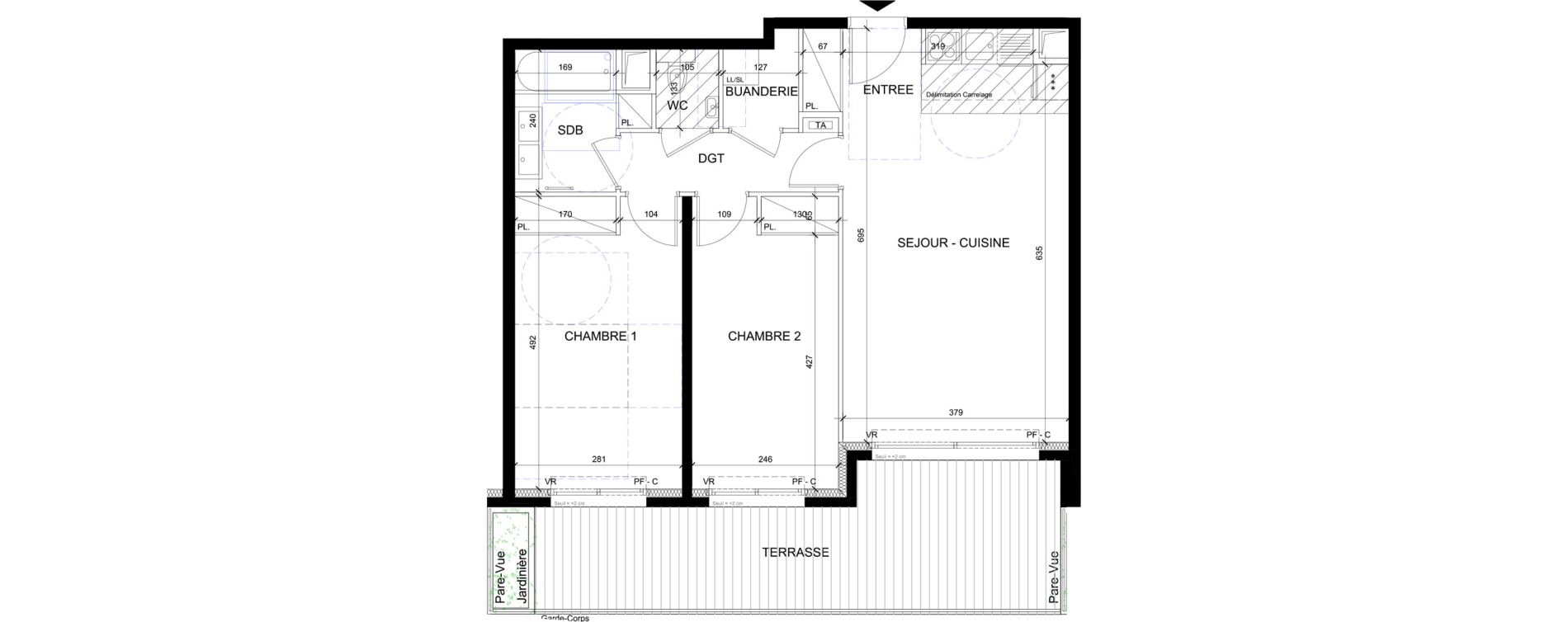 Appartement T3 de 64,42 m2 &agrave; Issy-Les-Moulineaux Jules guesde - mont&eacute;zy