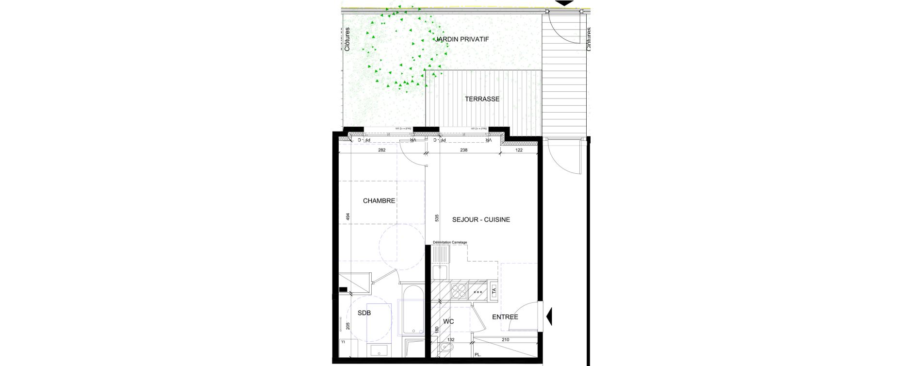 Appartement T2 de 44,23 m2 &agrave; Issy-Les-Moulineaux Jules guesde - mont&eacute;zy