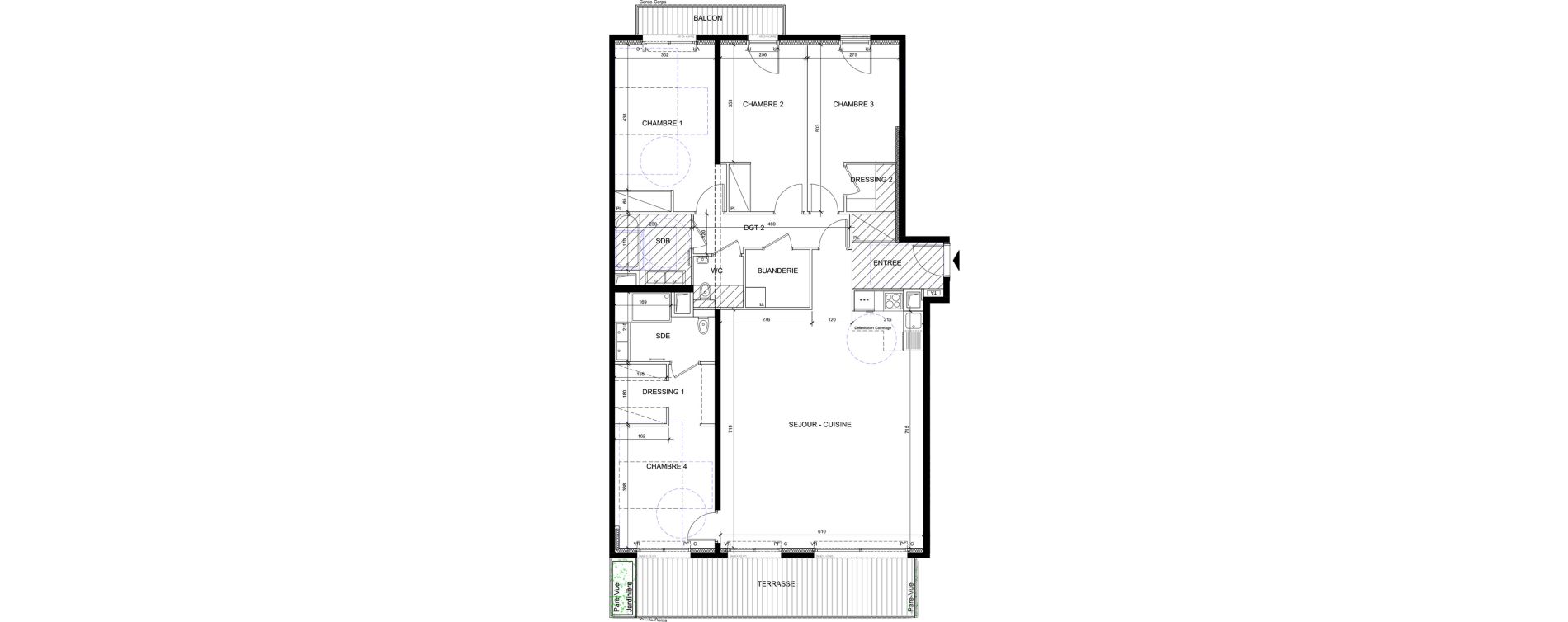 Appartement T5 de 130,68 m2 &agrave; Issy-Les-Moulineaux Jules guesde - mont&eacute;zy