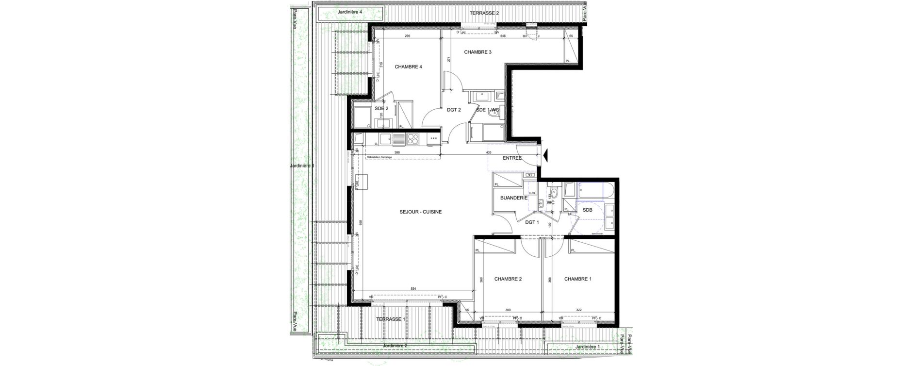 Appartement T5 de 113,98 m2 &agrave; Issy-Les-Moulineaux Jules guesde - mont&eacute;zy