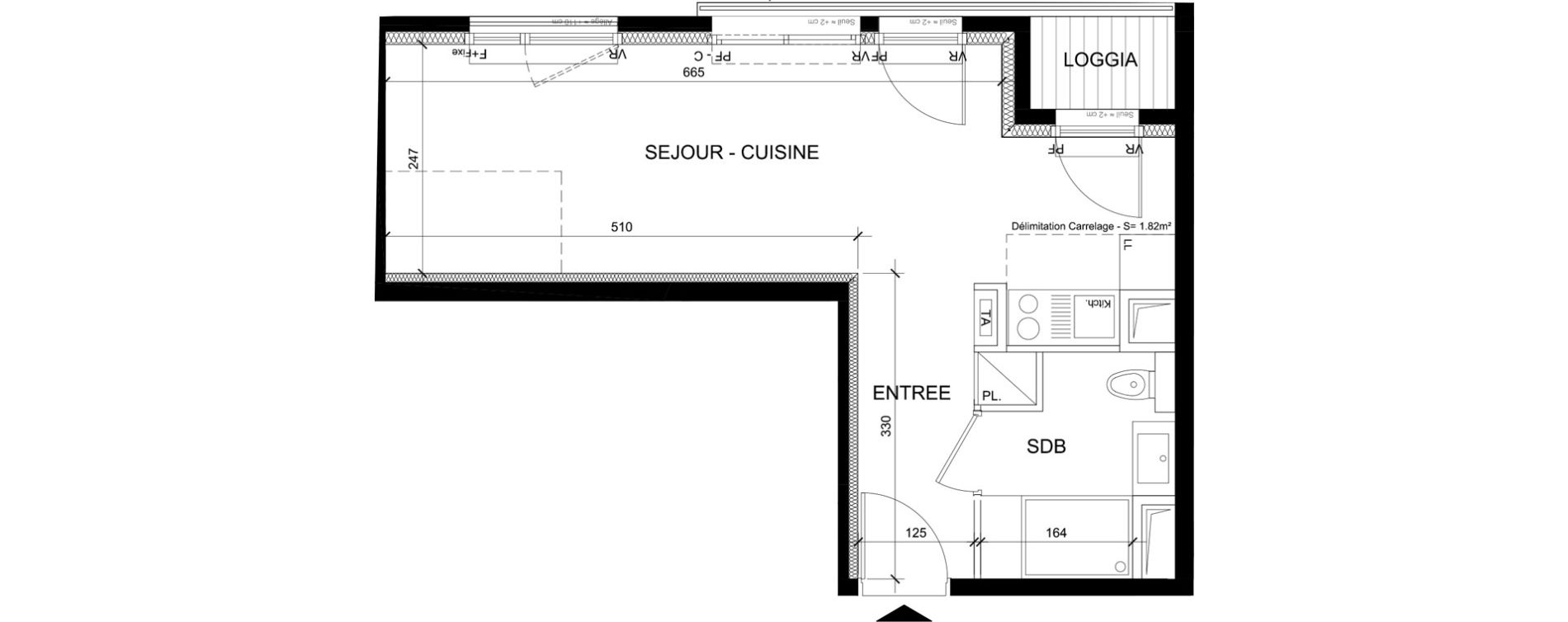 Appartement T1 de 29,11 m2 &agrave; Issy-Les-Moulineaux Jules guesde - mont&eacute;zy