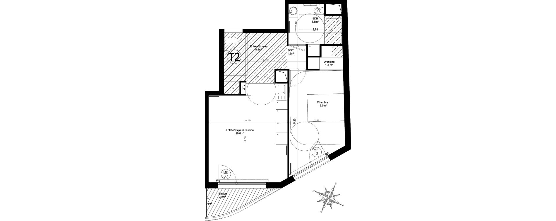 Appartement T2 de 50,50 m2 &agrave; Issy-Les-Moulineaux Chemin des vignes