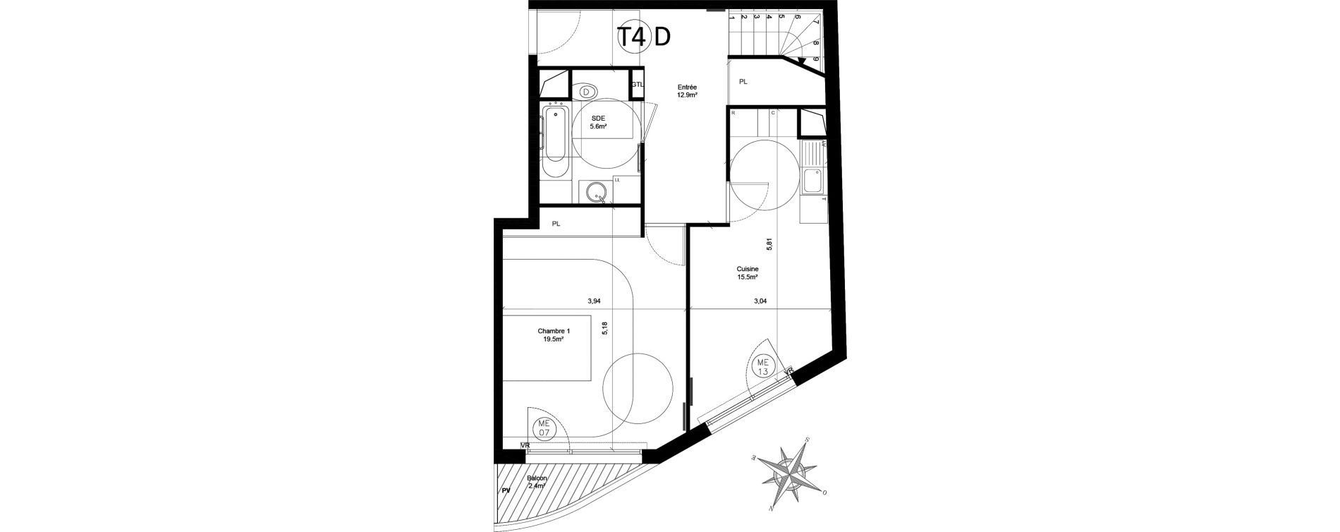 Duplex T5 de 138,80 m2 &agrave; Issy-Les-Moulineaux Chemin des vignes
