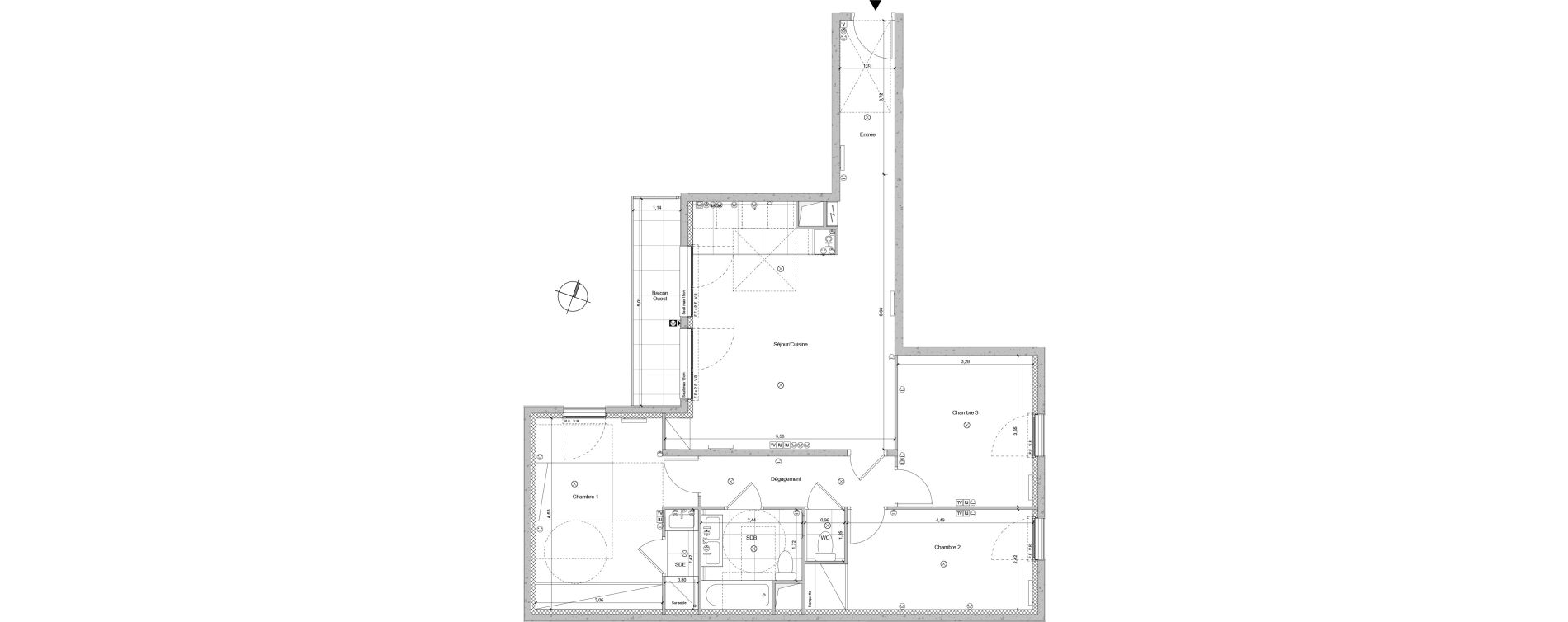 Appartement T4 de 88,50 m2 &agrave; La Garenne-Colombes G&eacute;n&eacute;ral leclerc