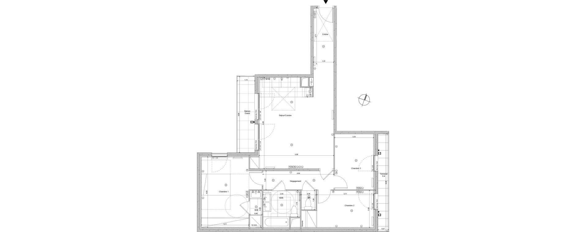 Appartement T4 de 84,39 m2 &agrave; La Garenne-Colombes G&eacute;n&eacute;ral leclerc