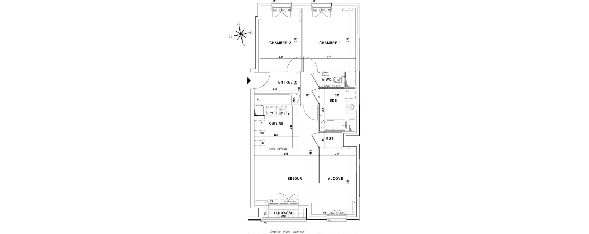 Appartement T3 de 67,57 m2 &agrave; La Garenne-Colombes Centre