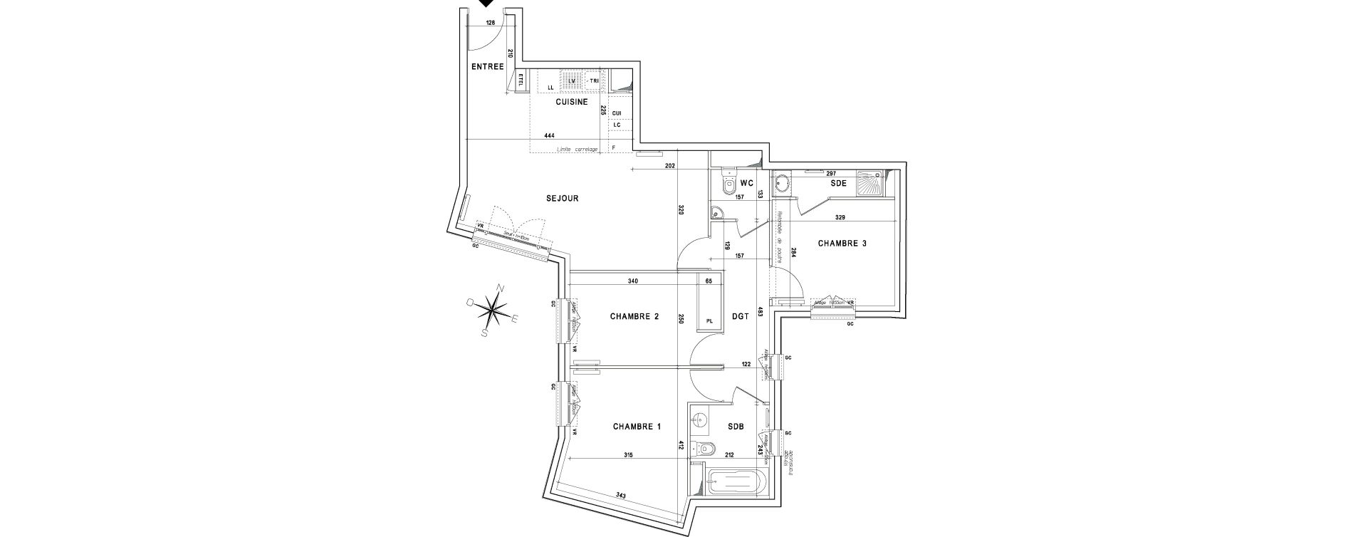 Appartement T4 de 77,06 m2 &agrave; La Garenne-Colombes Centre