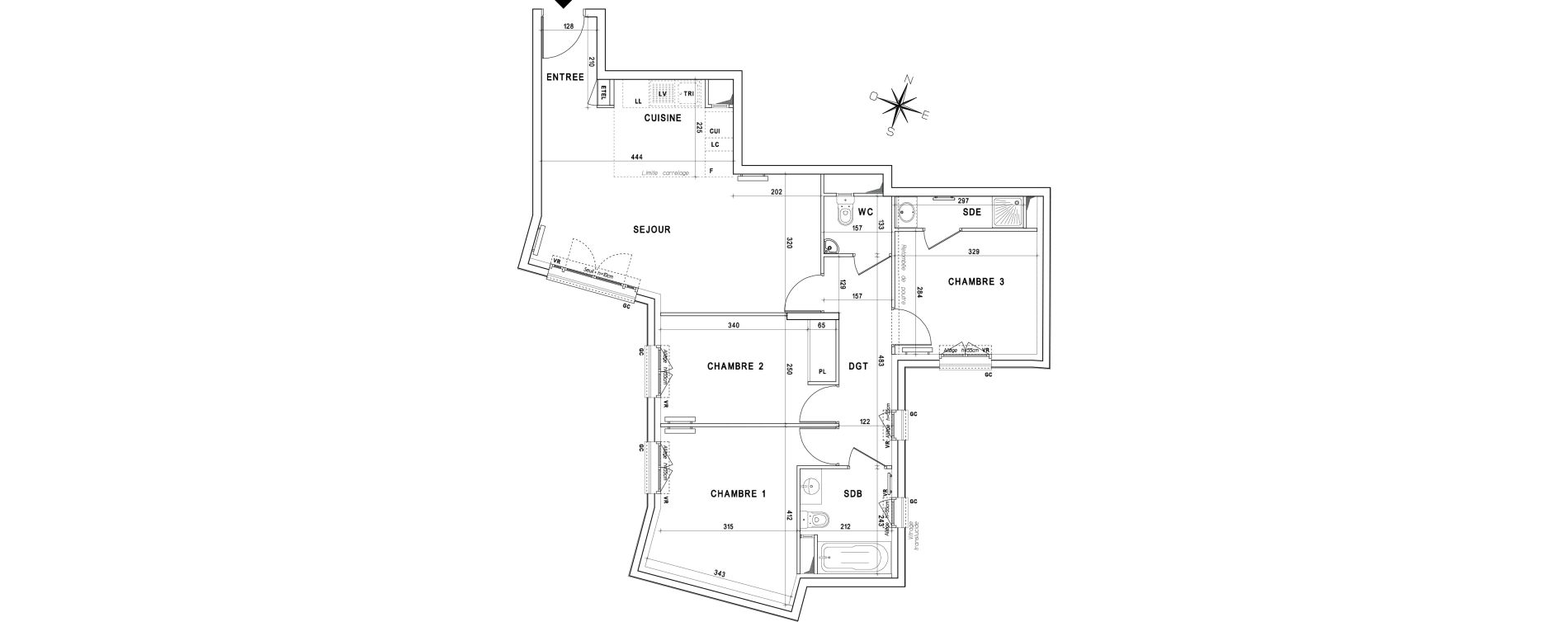 Appartement T4 de 76,96 m2 &agrave; La Garenne-Colombes Centre