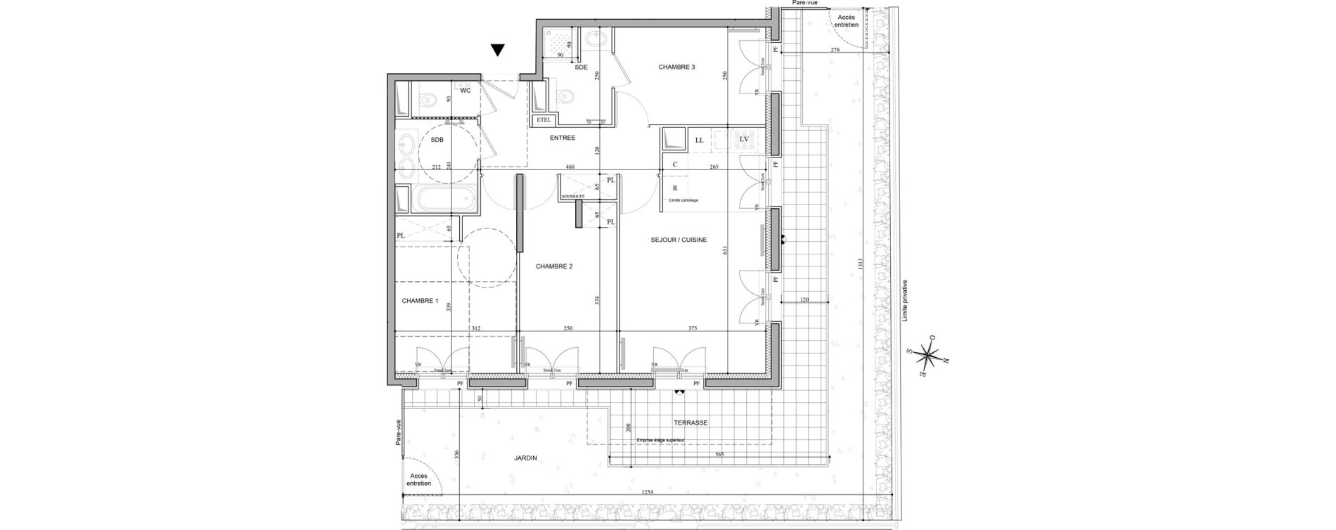 Appartement T4 de 74,74 m2 au Plessis-Robinson Hachette