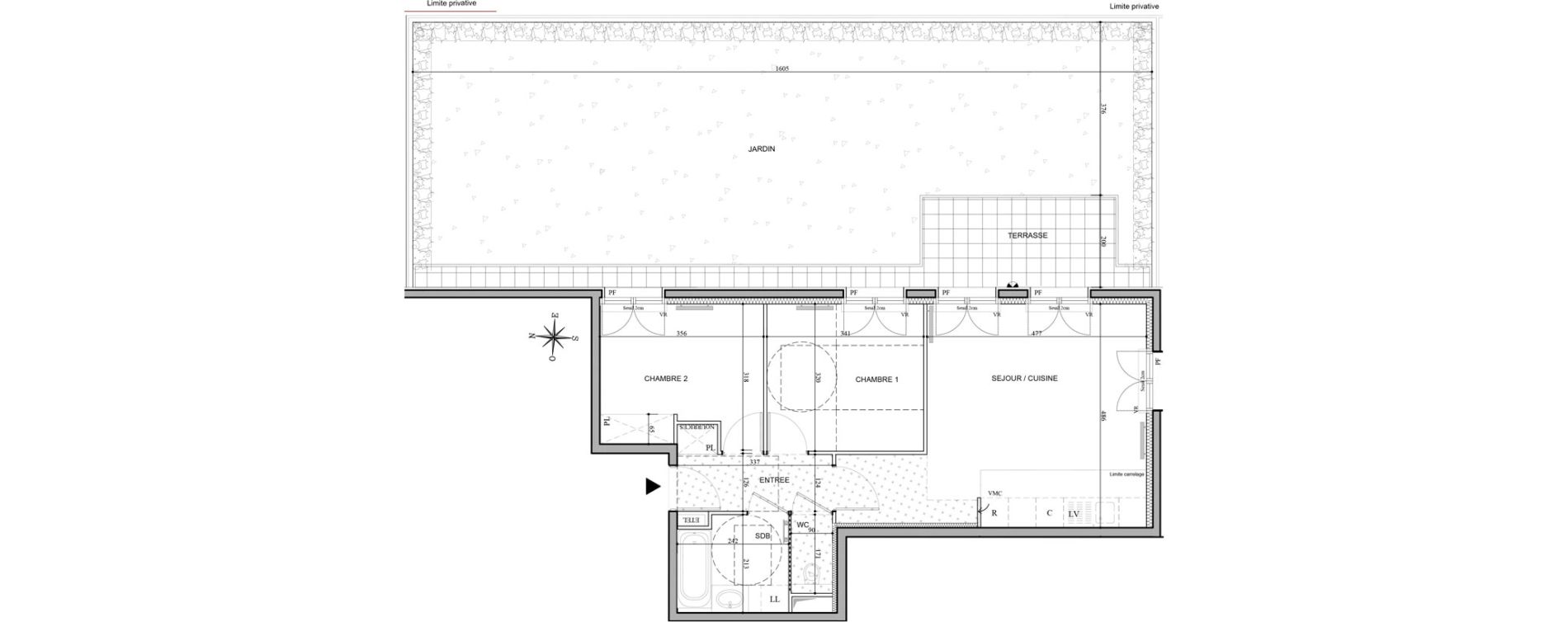 Appartement T3 de 58,58 m2 au Plessis-Robinson Hachette