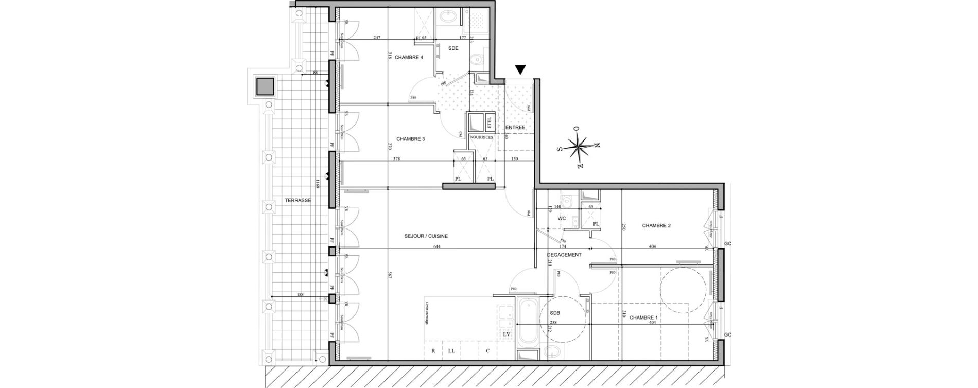 Appartement T5 de 100,64 m2 au Plessis-Robinson Hachette