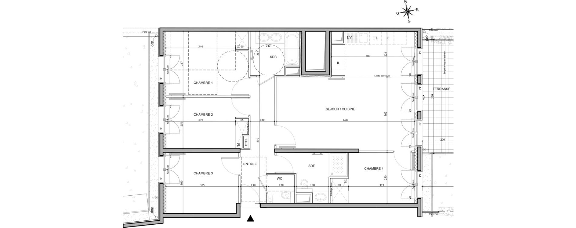 Appartement T5 de 95,79 m2 au Plessis-Robinson Hachette