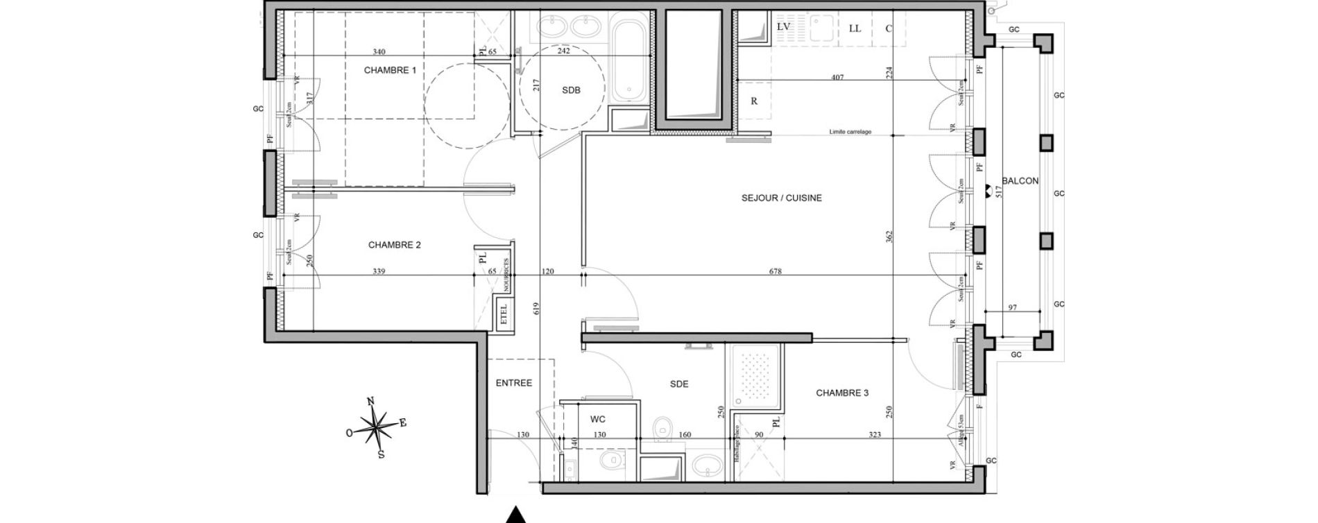 Appartement T4 de 85,22 m2 au Plessis-Robinson Hachette