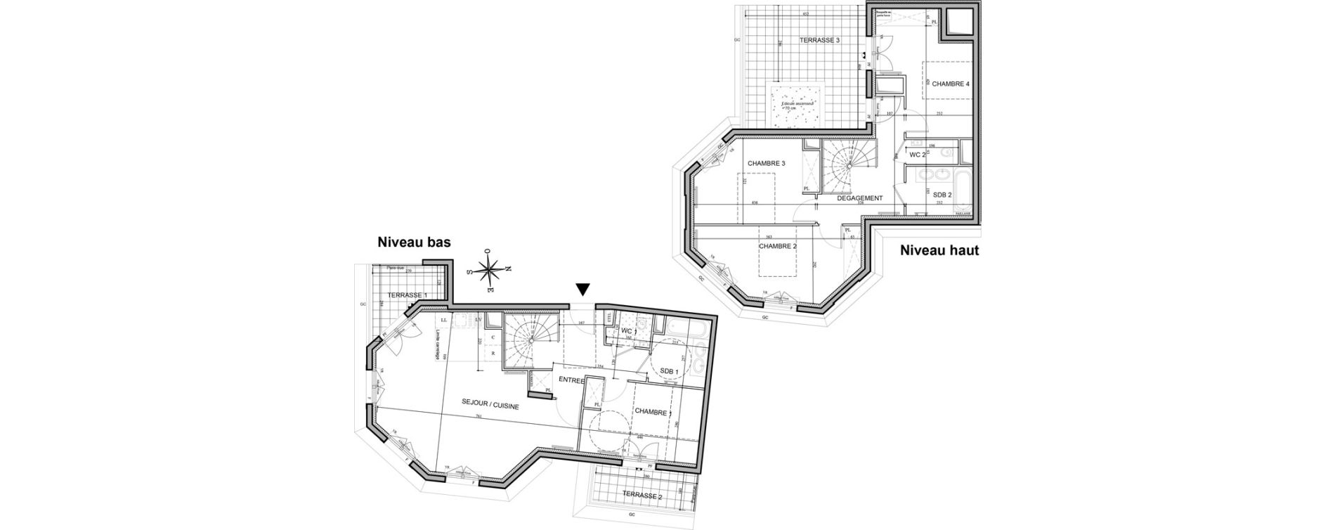 Duplex T5 de 117,01 m2 au Plessis-Robinson Hachette