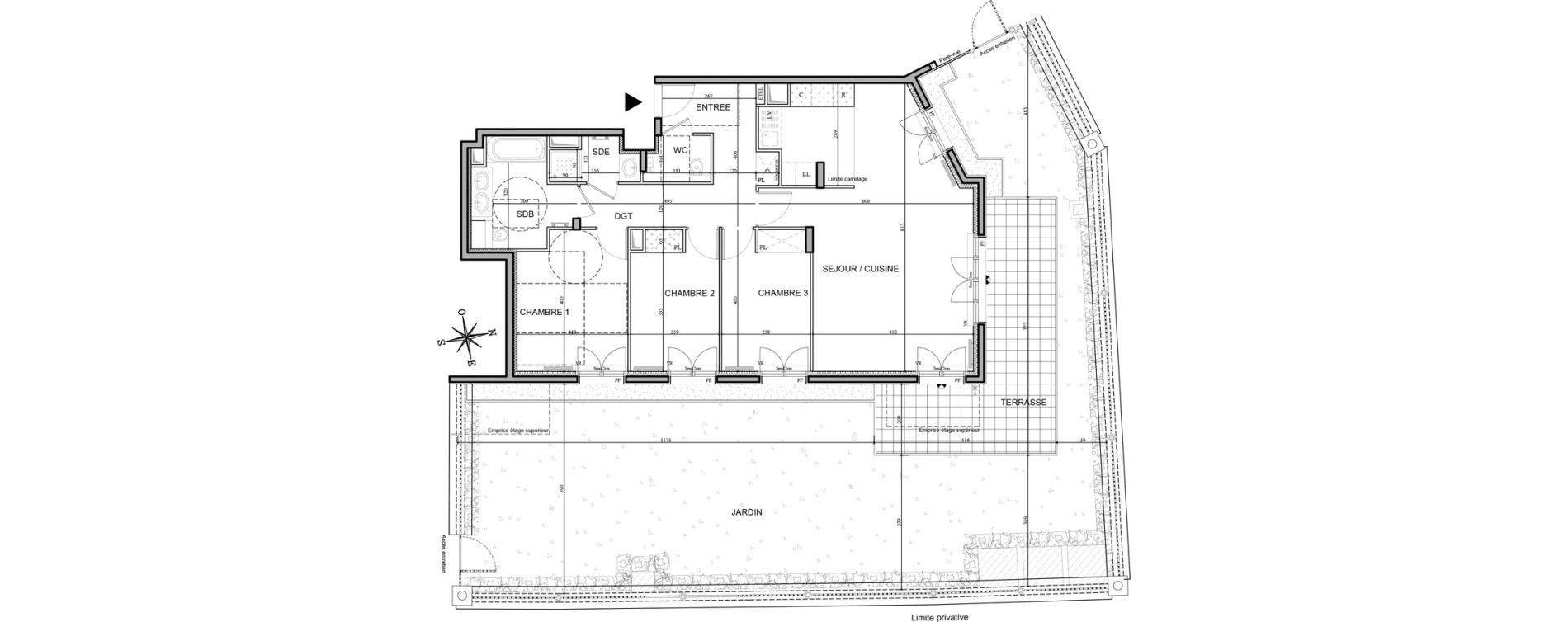 Appartement T4 de 94,01 m2 au Plessis-Robinson Hachette