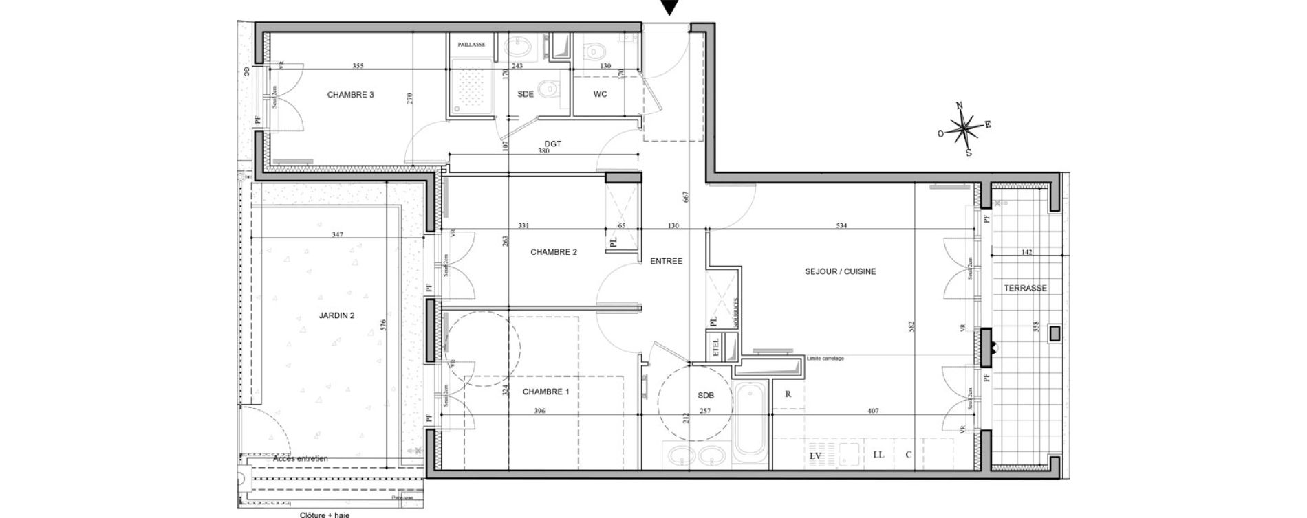 Appartement T4 de 84,15 m2 au Plessis-Robinson Hachette