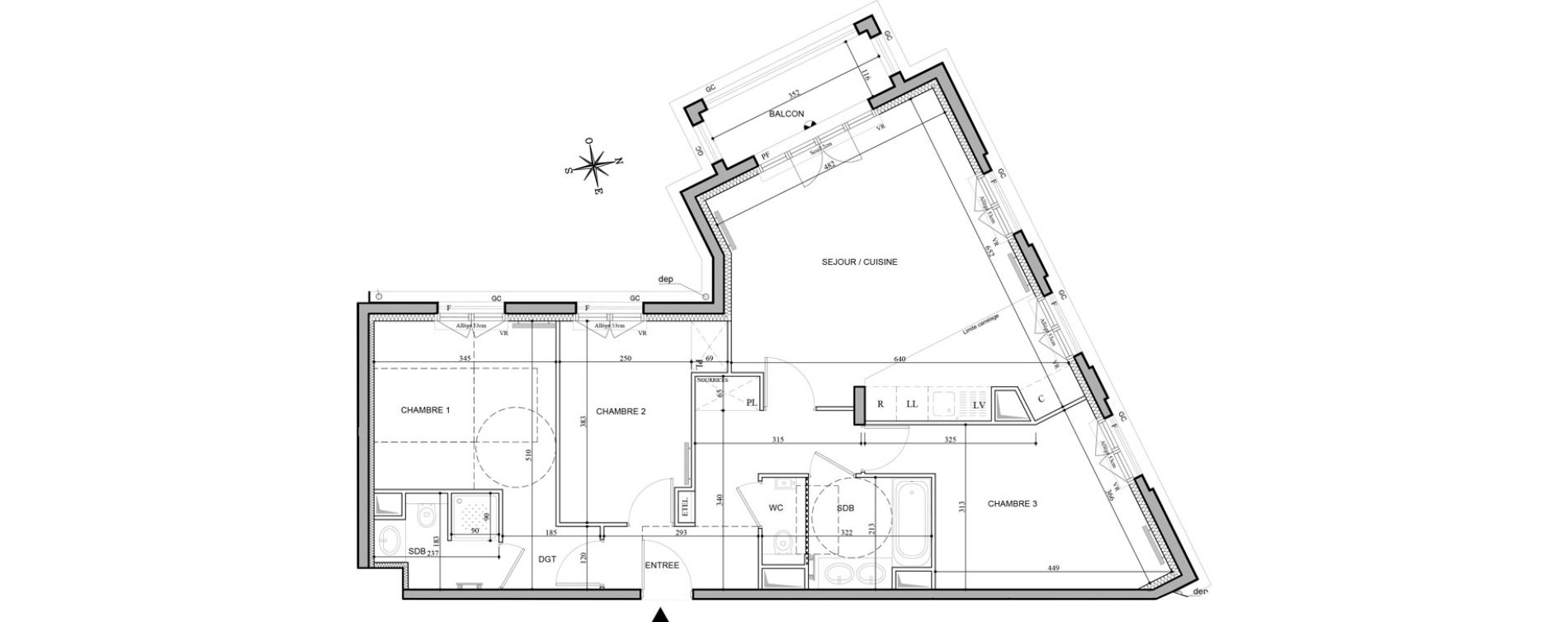 Appartement T4 de 85,40 m2 au Plessis-Robinson Hachette