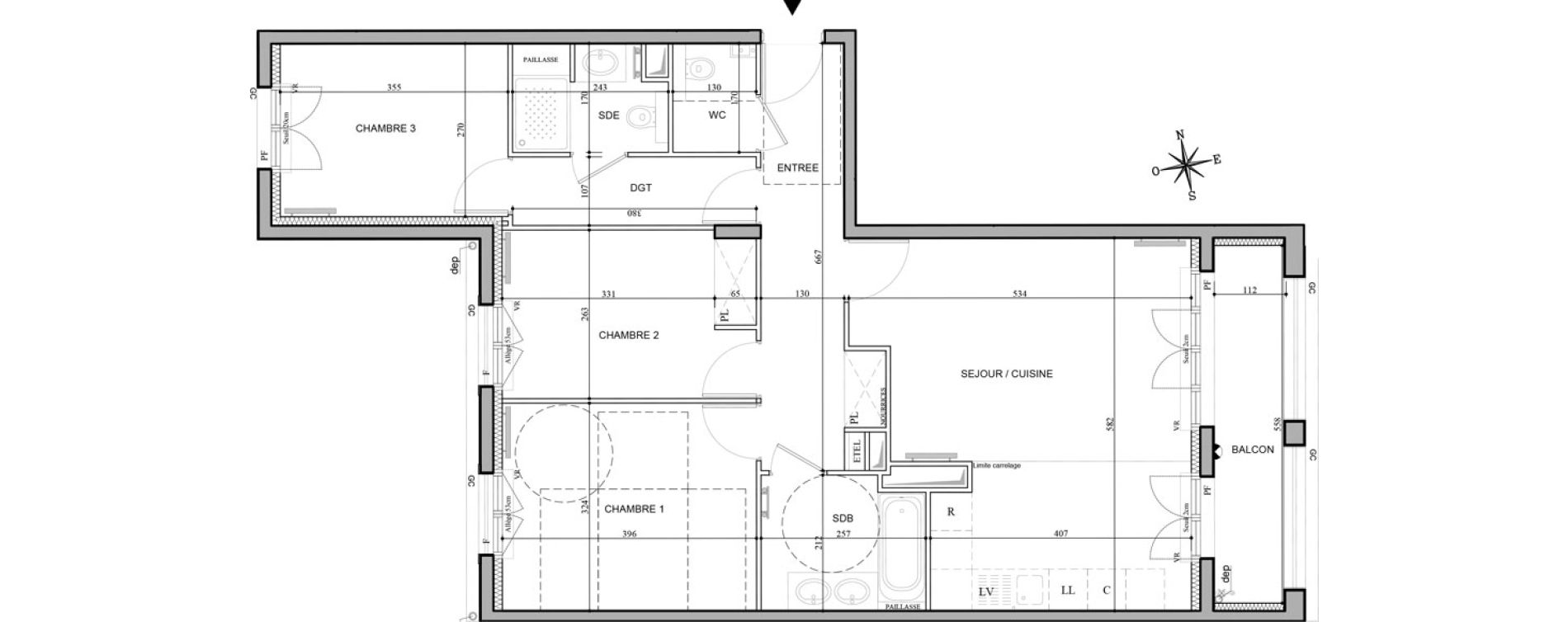 Appartement T4 de 84,15 m2 au Plessis-Robinson Hachette