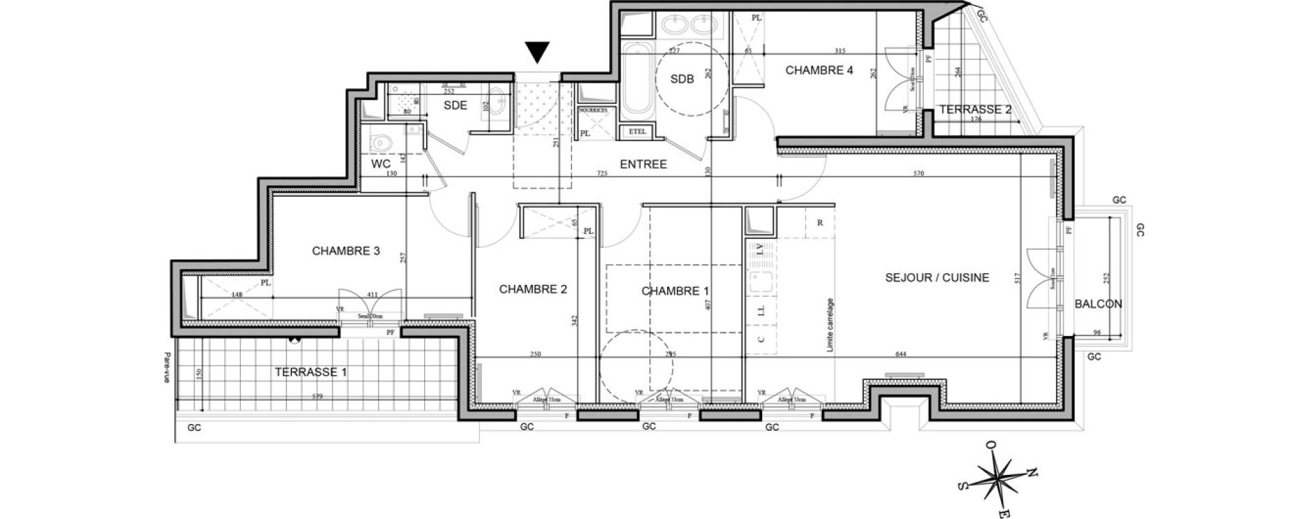 Appartement T5 de 96,10 m2 au Plessis-Robinson Hachette