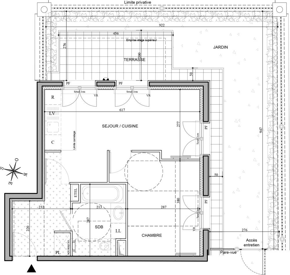 Plan Appartement T2 De 42,19 M² Neuf, Résidence « 18 Avenue Édouard ...