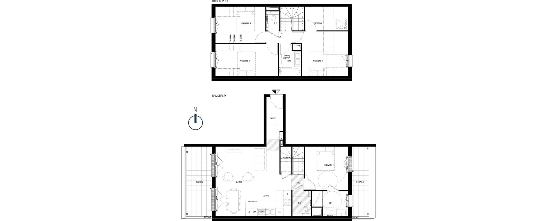 Duplex T5 de 98,40 m2 au Plessis-Robinson Ilot du ponant