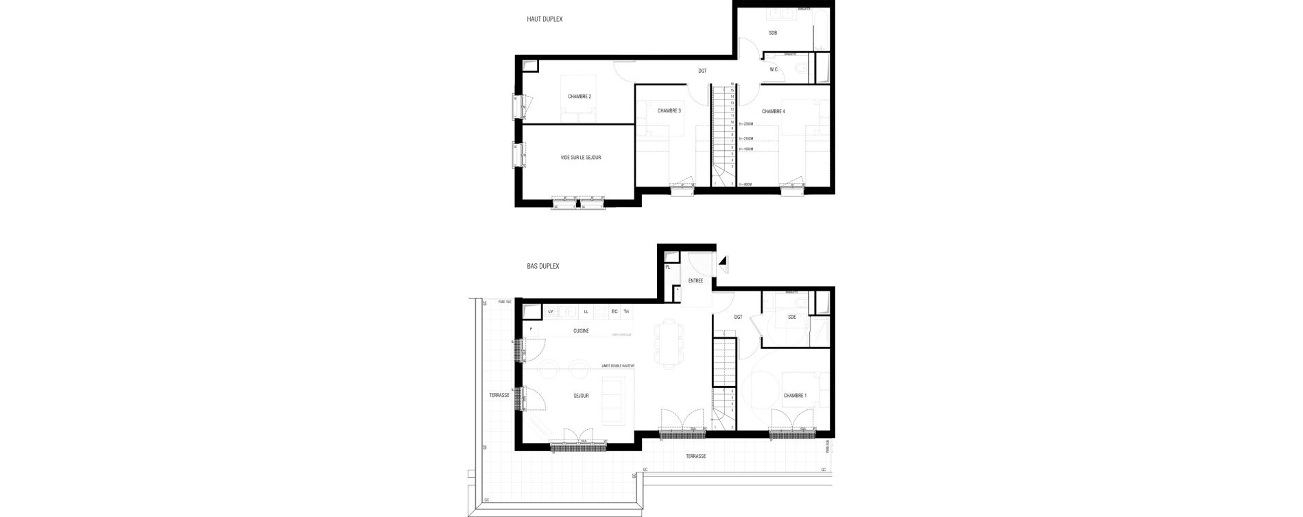 Appartement T5 de 107,00 m2 au Plessis-Robinson Ilot du ponant