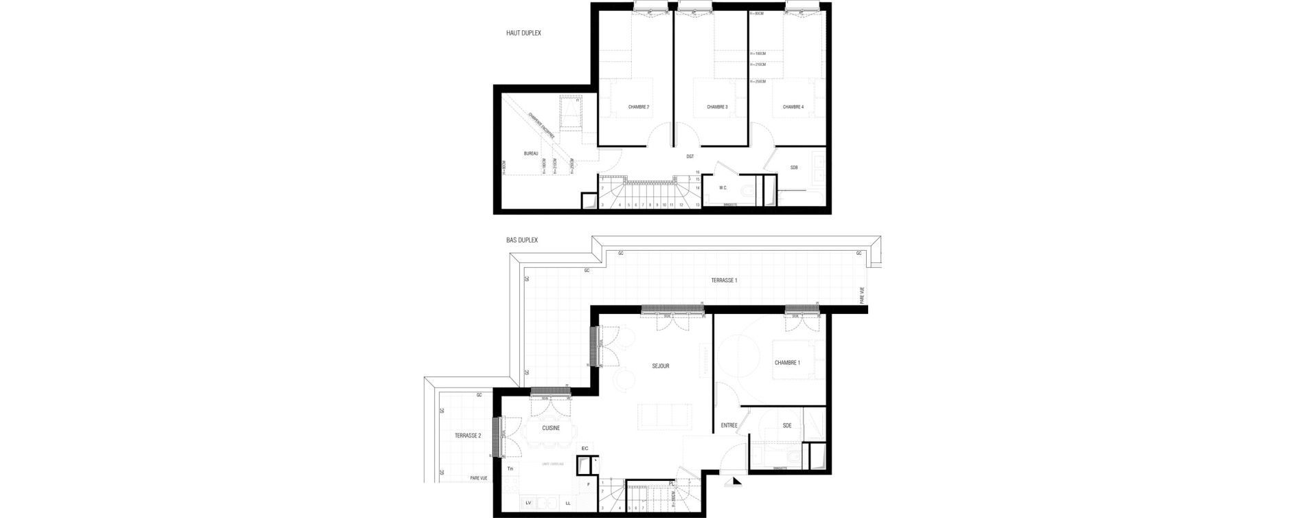 Appartement T5 de 109,40 m2 au Plessis-Robinson Ilot du ponant