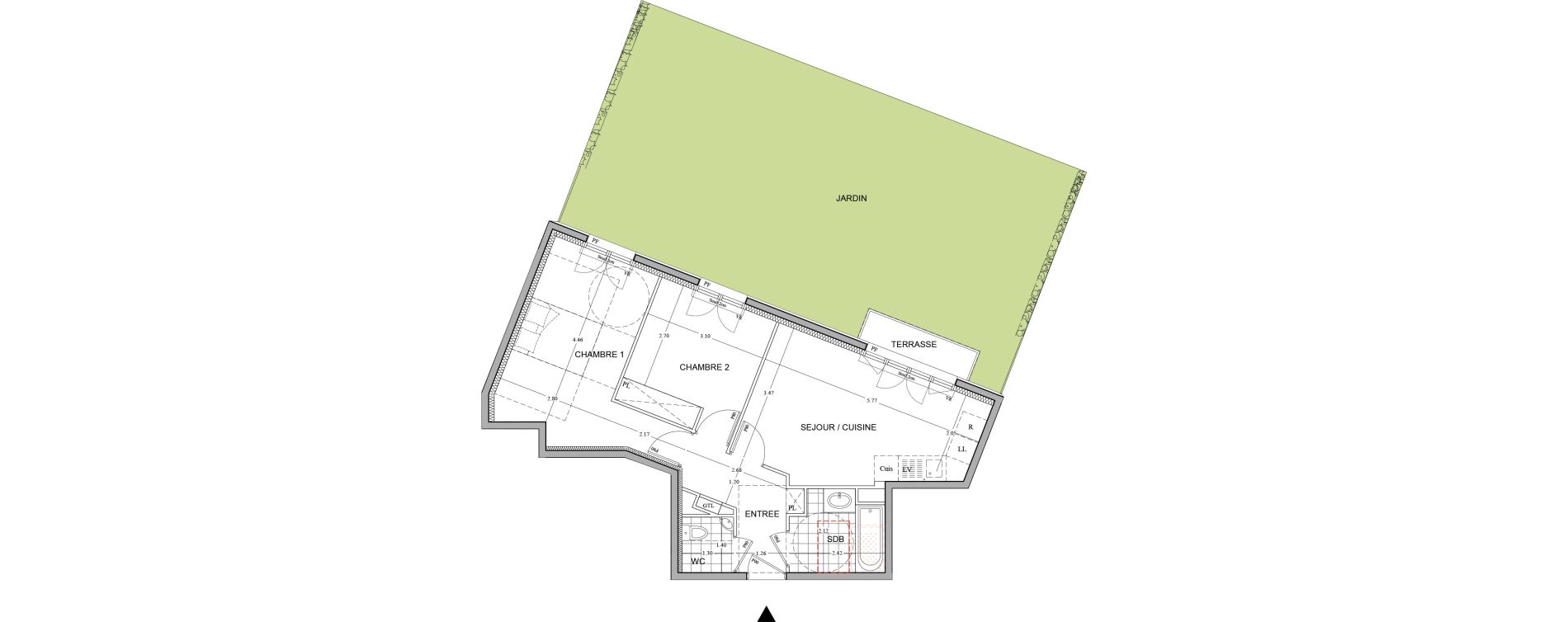 Appartement T3 de 55,11 m2 au Plessis-Robinson Patrick