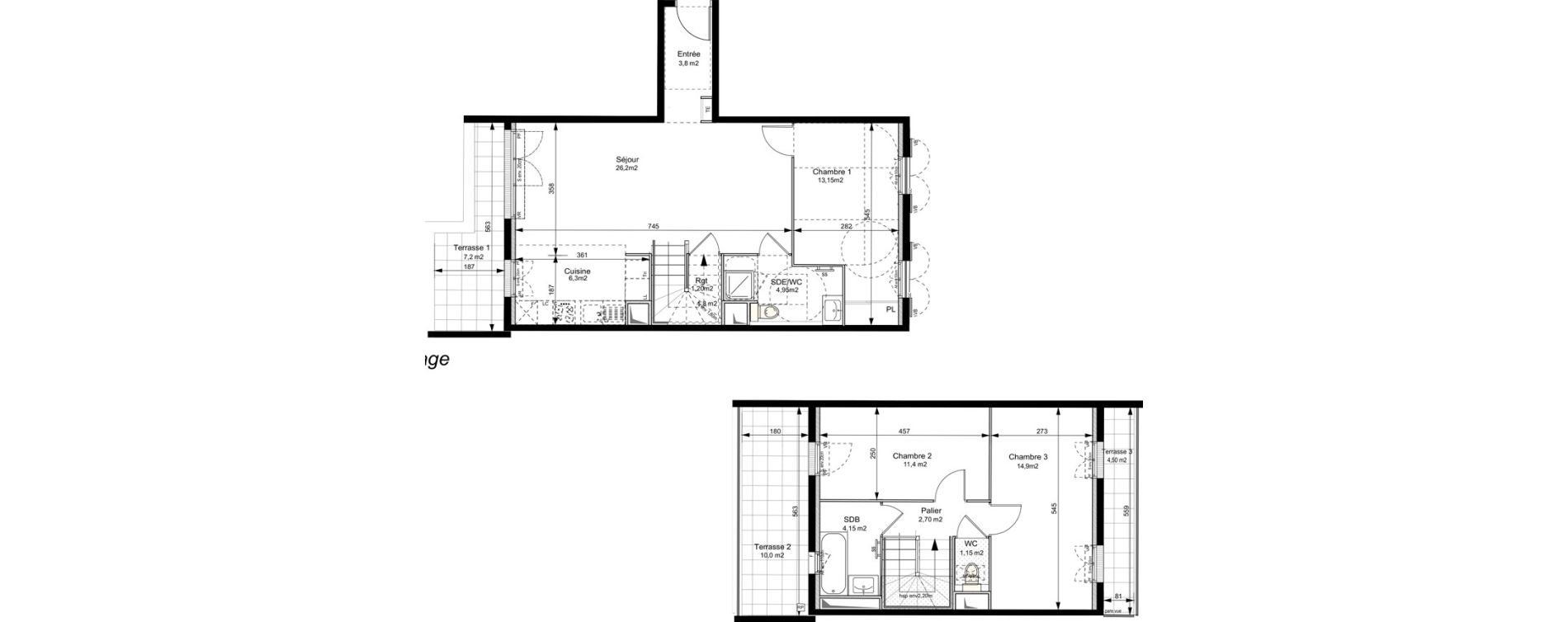 Appartement T4 de 89,90 m2 au Plessis-Robinson Ilot du ponant