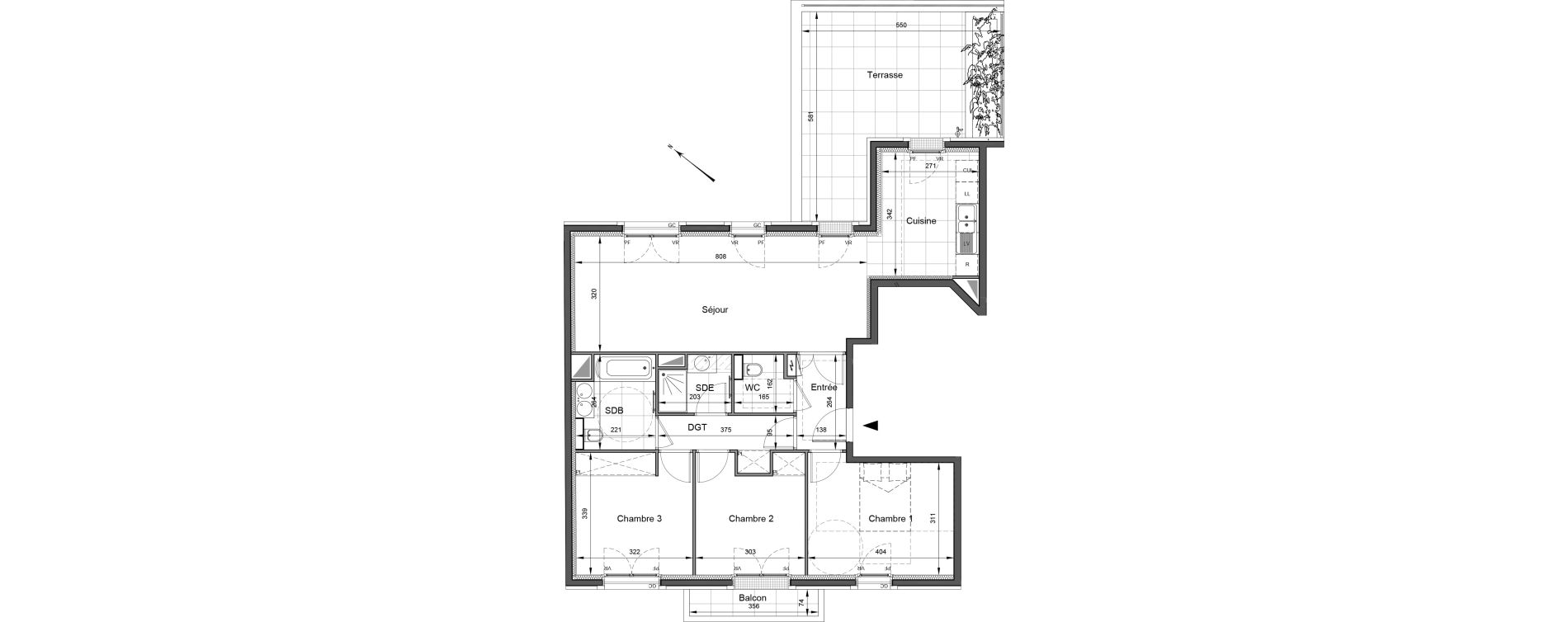 Appartement T4 de 87,34 m2 &agrave; Levallois-Perret Louise michel