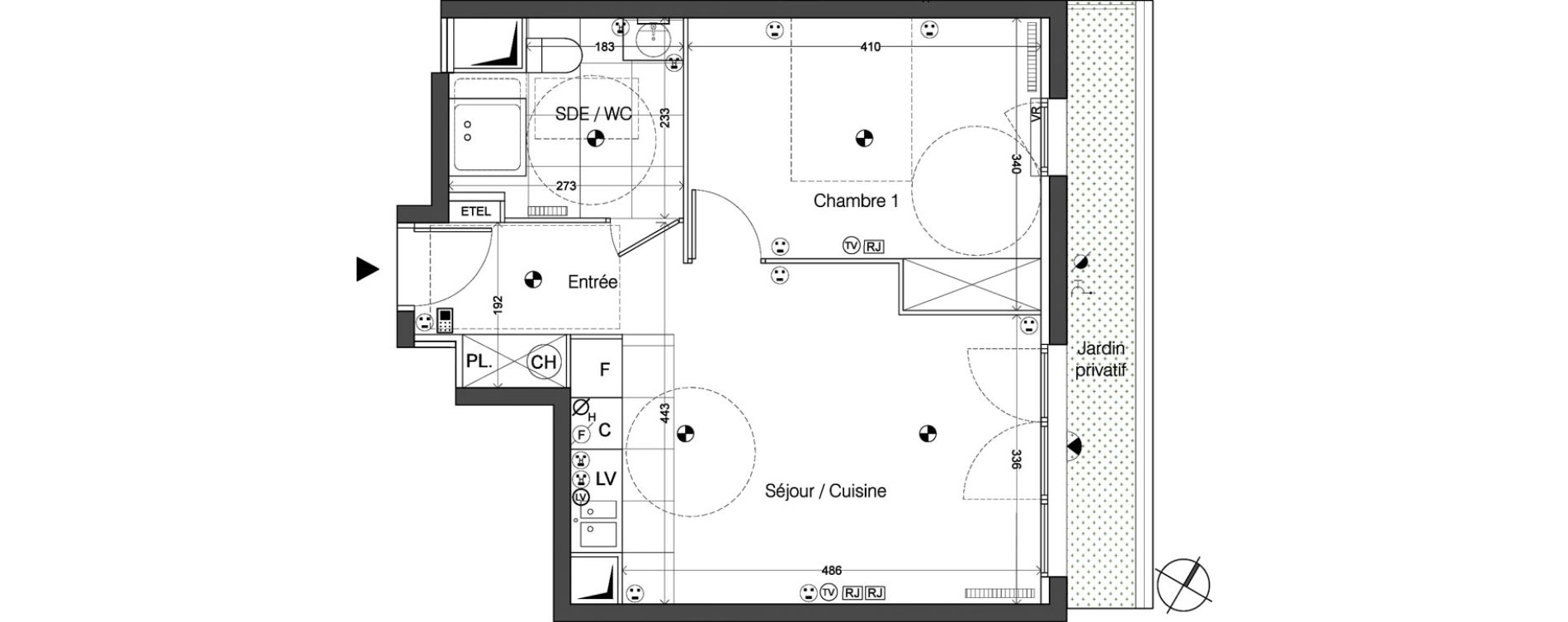 Appartement T2 de 47,35 m2 &agrave; Malakoff Centre