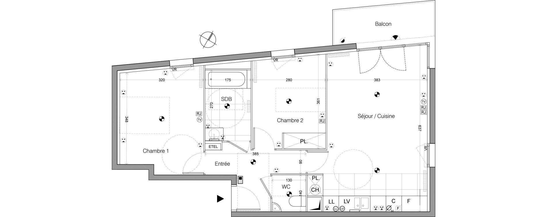 Appartement T3 de 59,30 m2 &agrave; Malakoff Centre