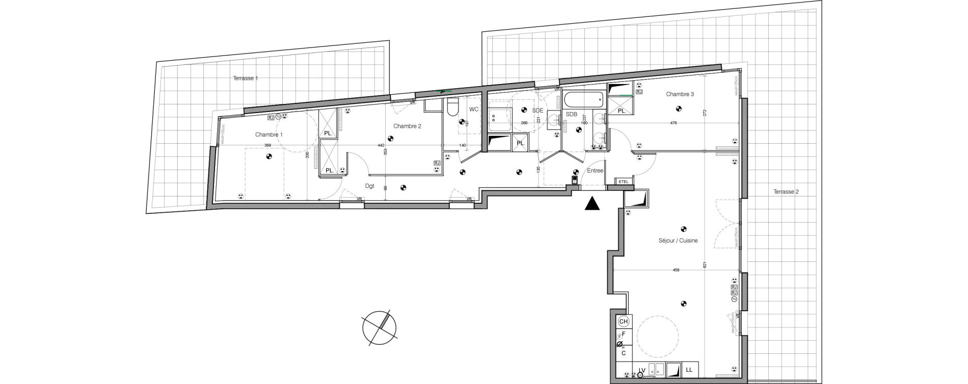 Appartement T4 de 94,00 m2 &agrave; Malakoff Centre