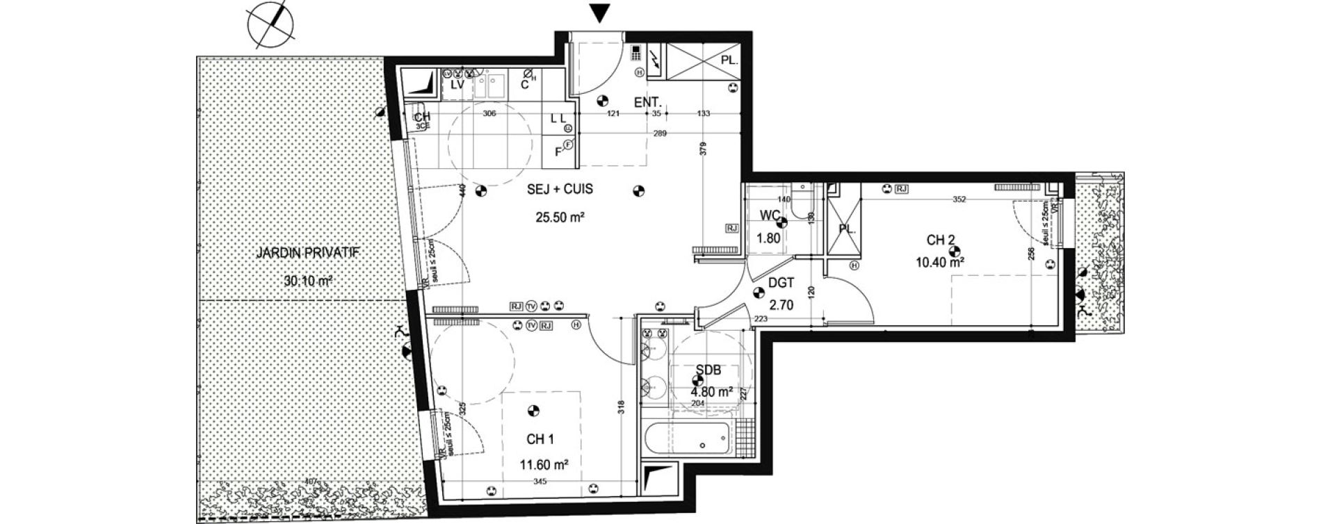 Appartement T3 de 56,80 m2 &agrave; Malakoff Centre