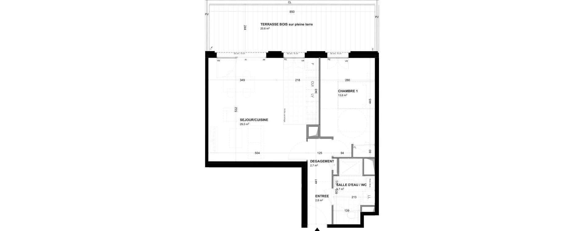 Appartement T2 de 53,80 m2 &agrave; Malakoff Les nouzeaux