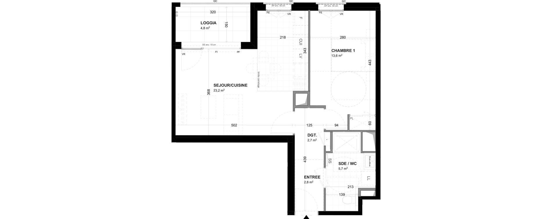 Appartement T2 de 48,00 m2 &agrave; Malakoff Les nouzeaux