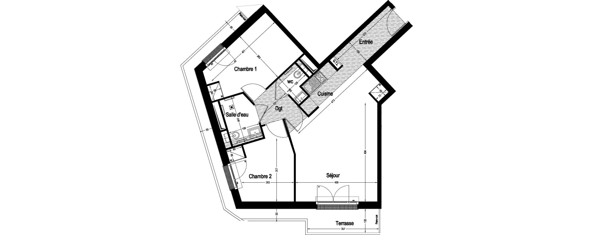 Appartement T3 de 61,53 m2 &agrave; Marnes-La-Coquette Centre