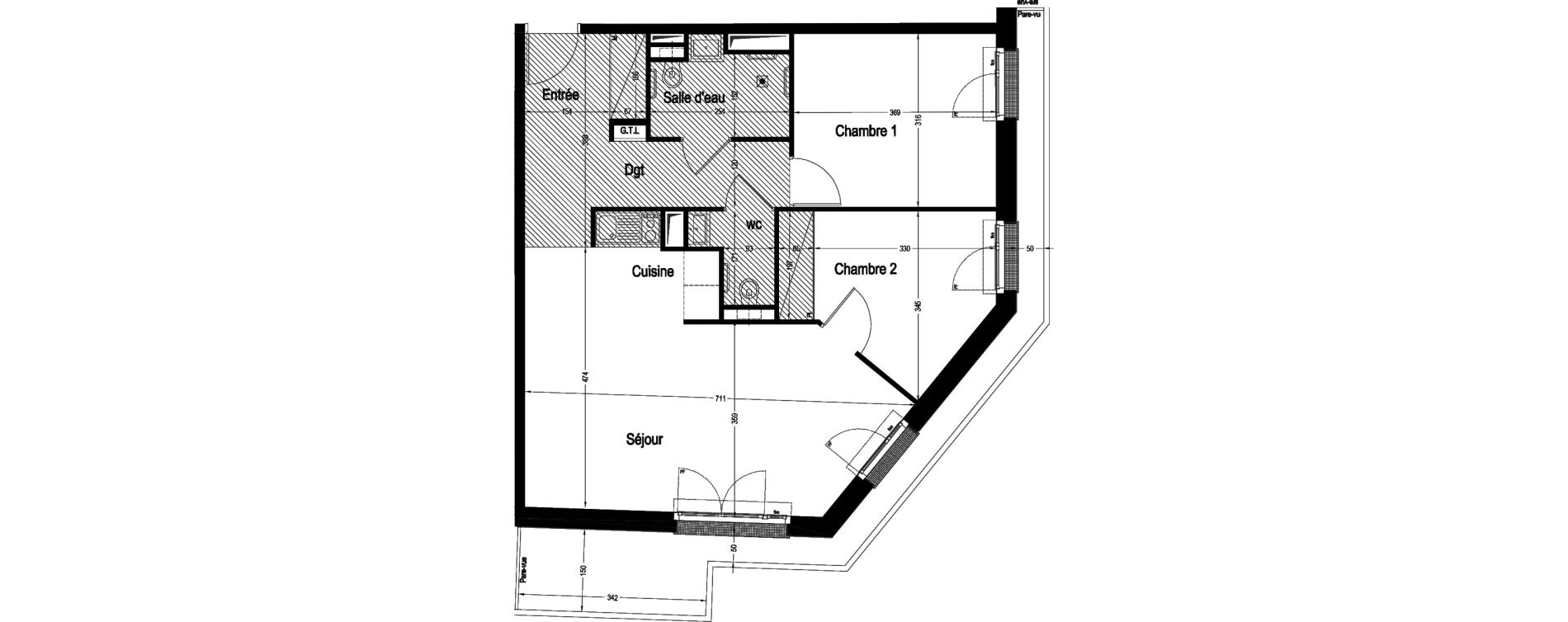 Appartement T3 de 65,62 m2 &agrave; Marnes-La-Coquette Centre