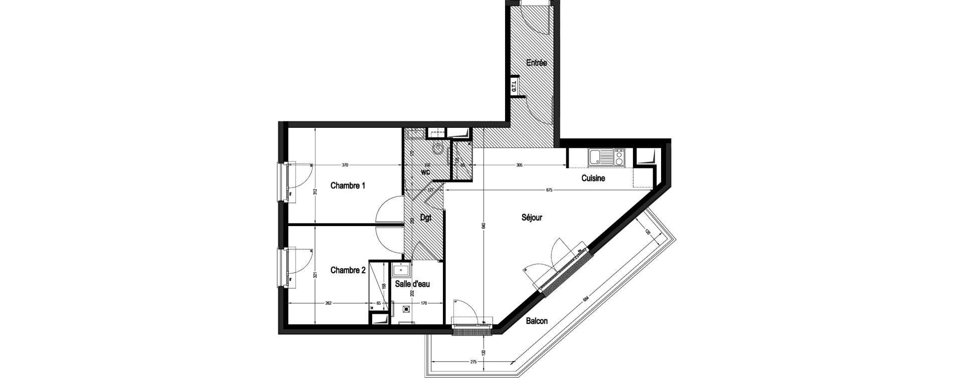 Appartement T3 de 65,18 m2 &agrave; Marnes-La-Coquette Centre