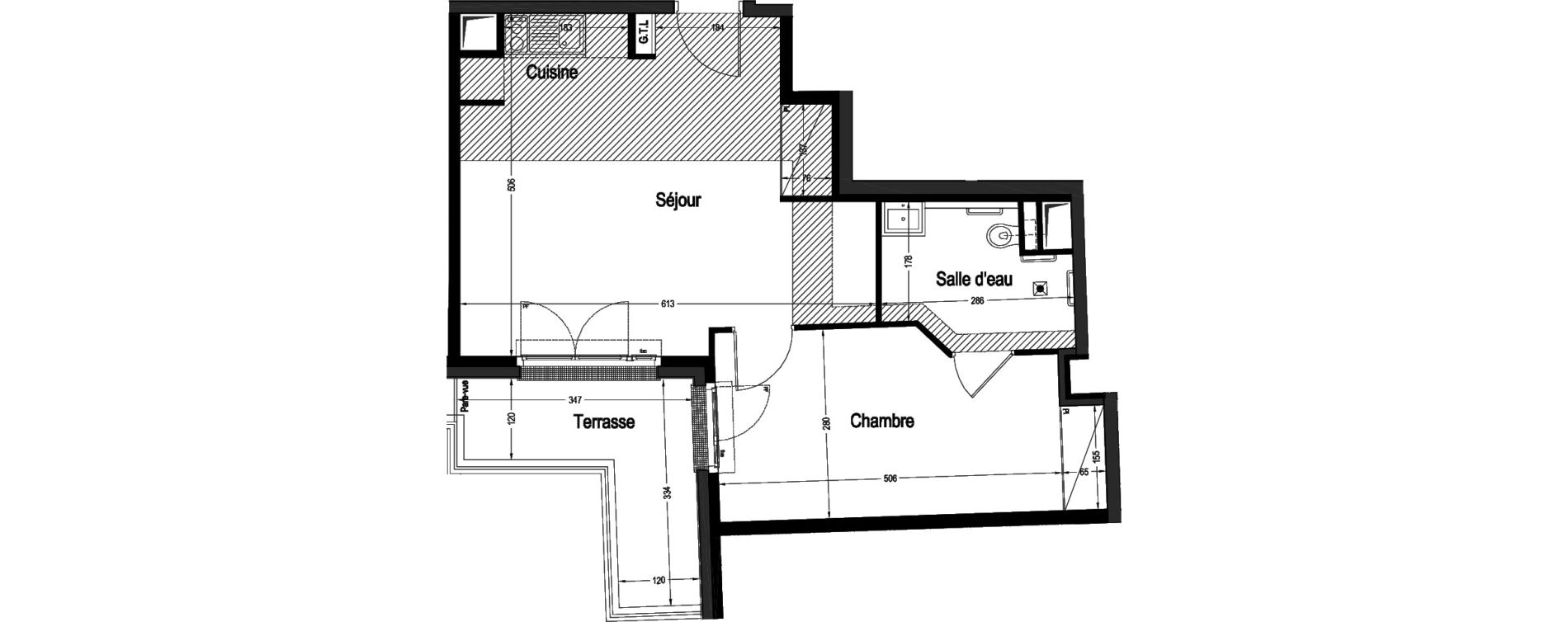 Appartement T2 de 45,69 m2 &agrave; Marnes-La-Coquette Centre