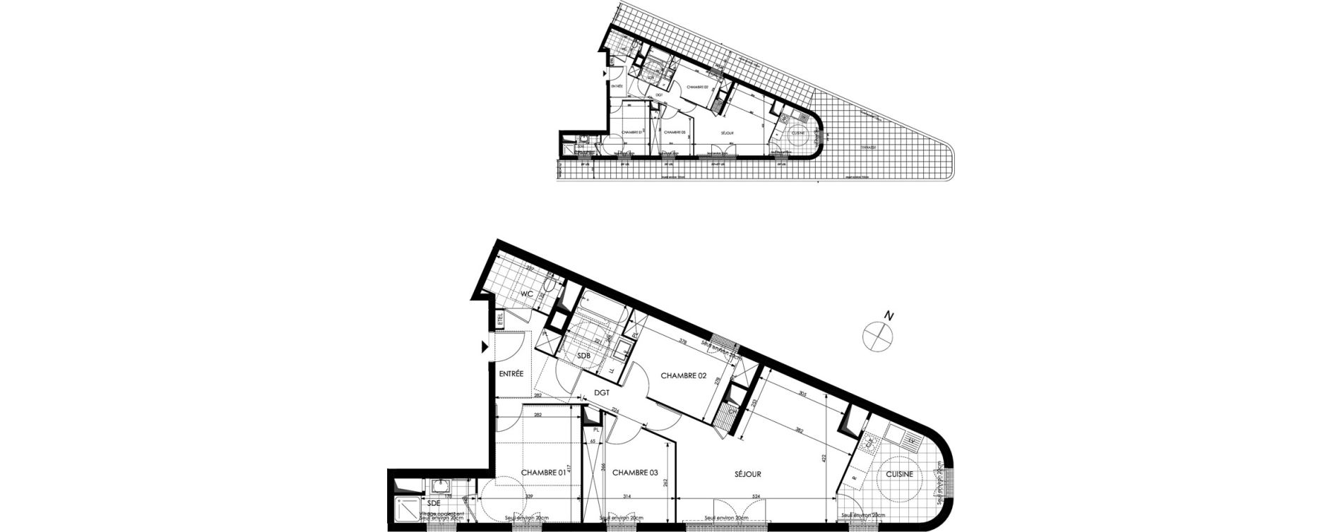 Appartement T4 de 84,29 m2 &agrave; Meudon Pointe de trivaux