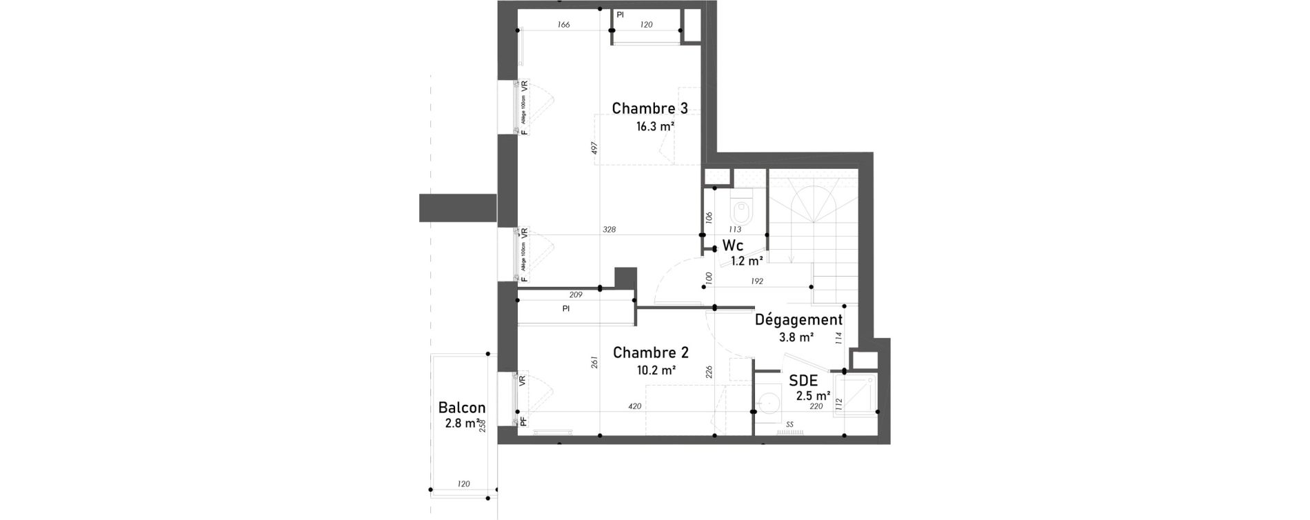 Appartement T4 de 83,30 m2 &agrave; Meudon Pointe de trivaux