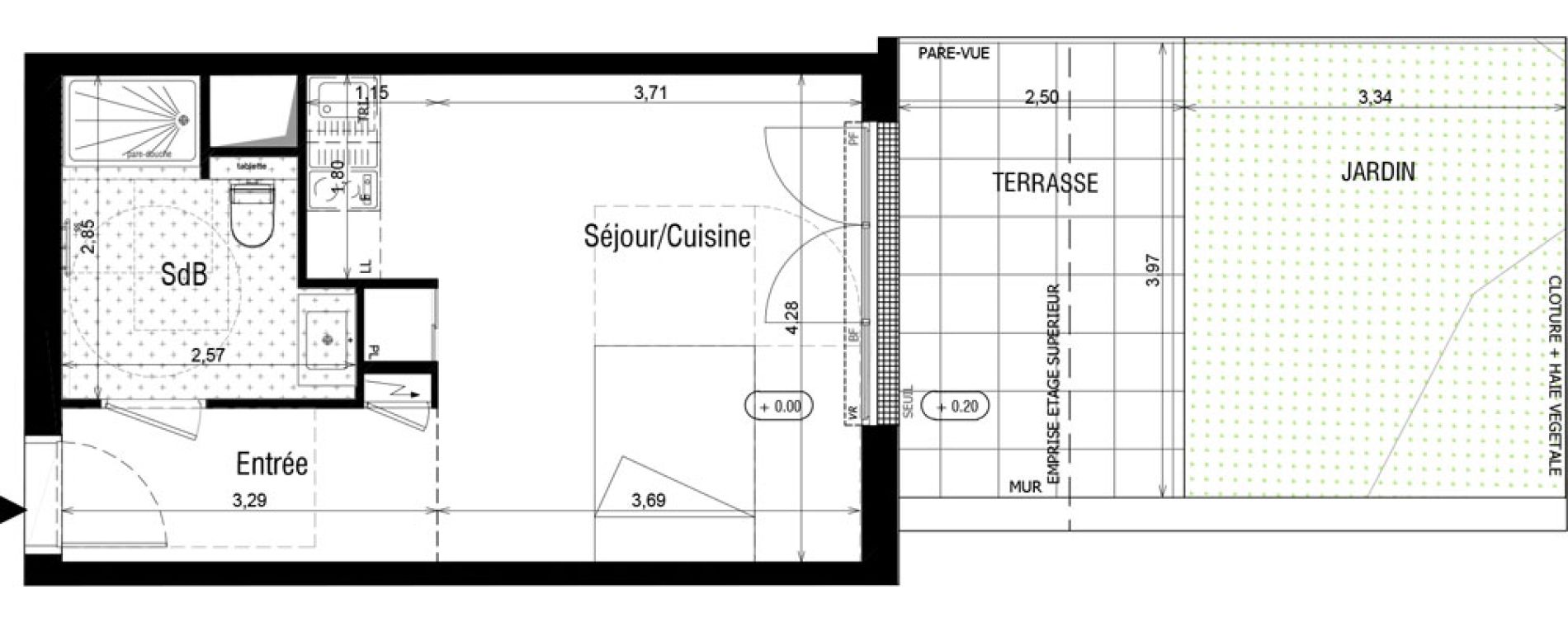 Appartement T1 de 28,60 m2 &agrave; Meudon Meudon bellevue