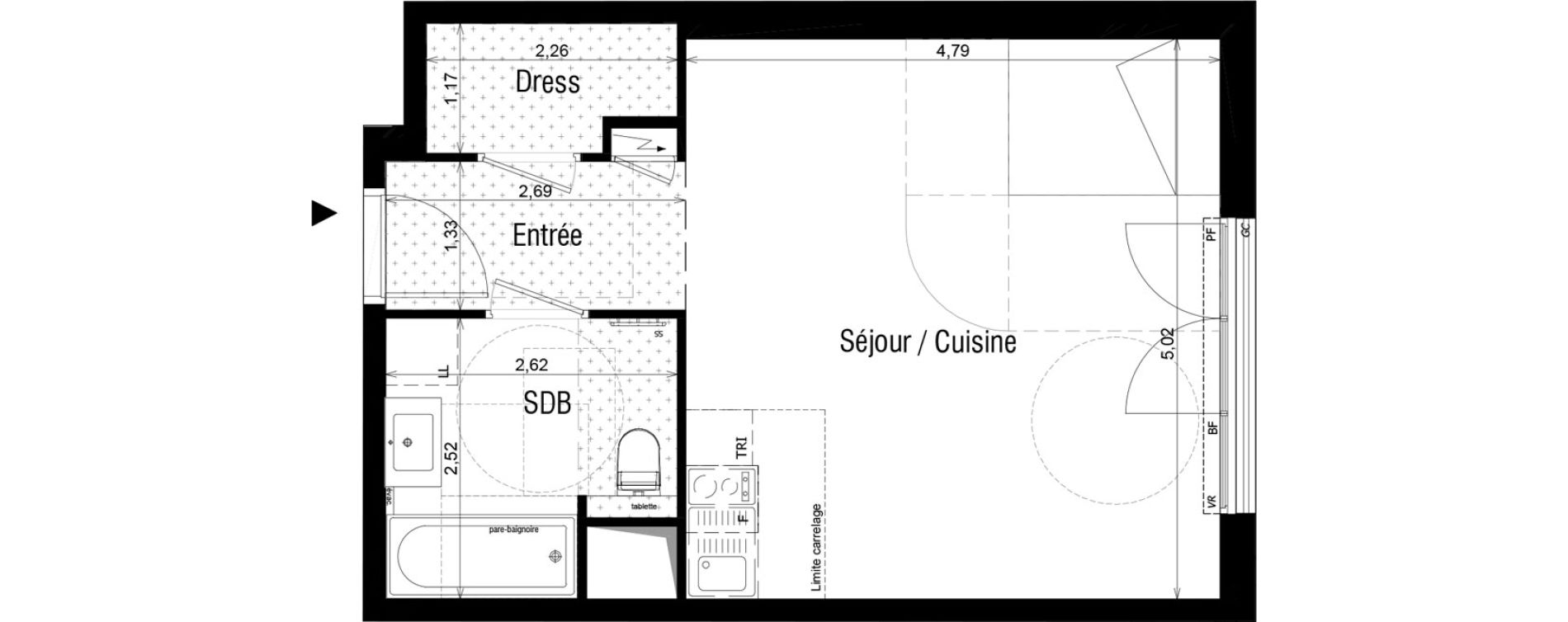 Appartement T1 de 36,02 m2 &agrave; Meudon Meudon bellevue