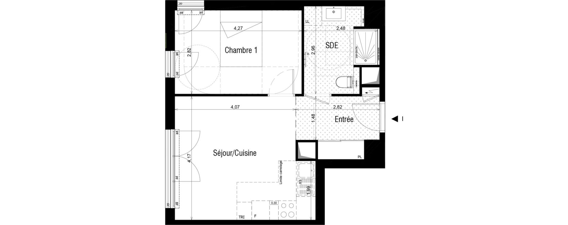 Appartement T2 de 41,85 m2 &agrave; Meudon Meudon bellevue