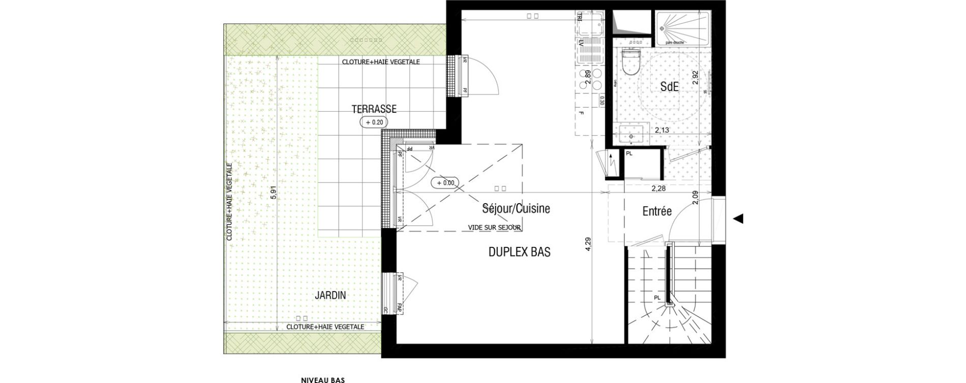 Duplex T3 de 74,08 m2 &agrave; Meudon Meudon bellevue