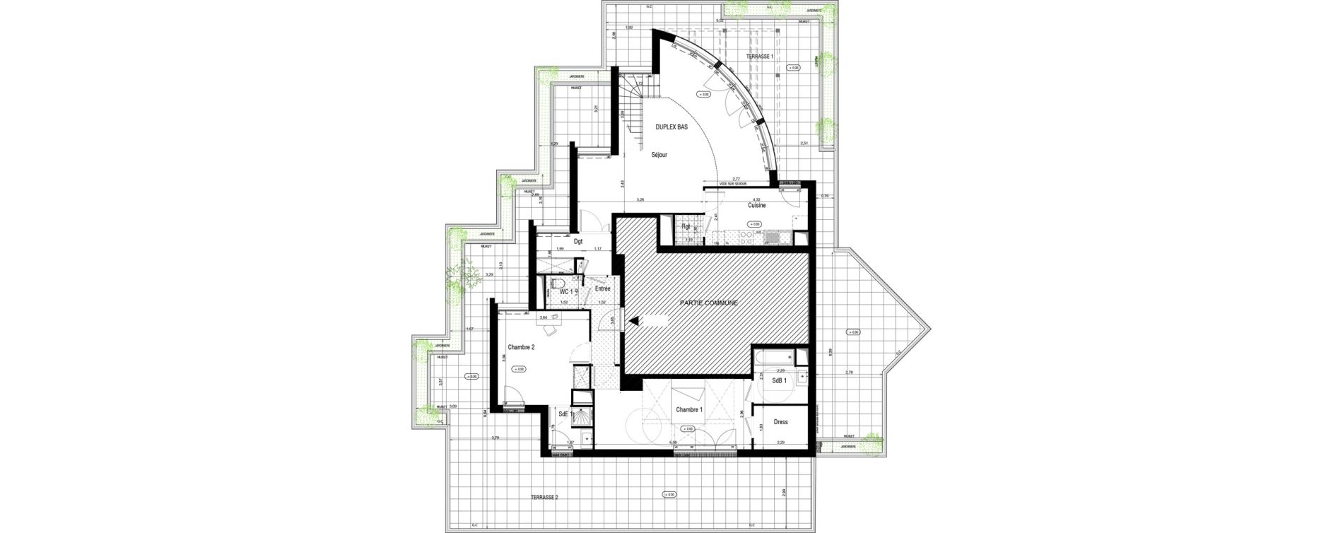 Duplex T5 de 192,19 m2 &agrave; Meudon Meudon bellevue