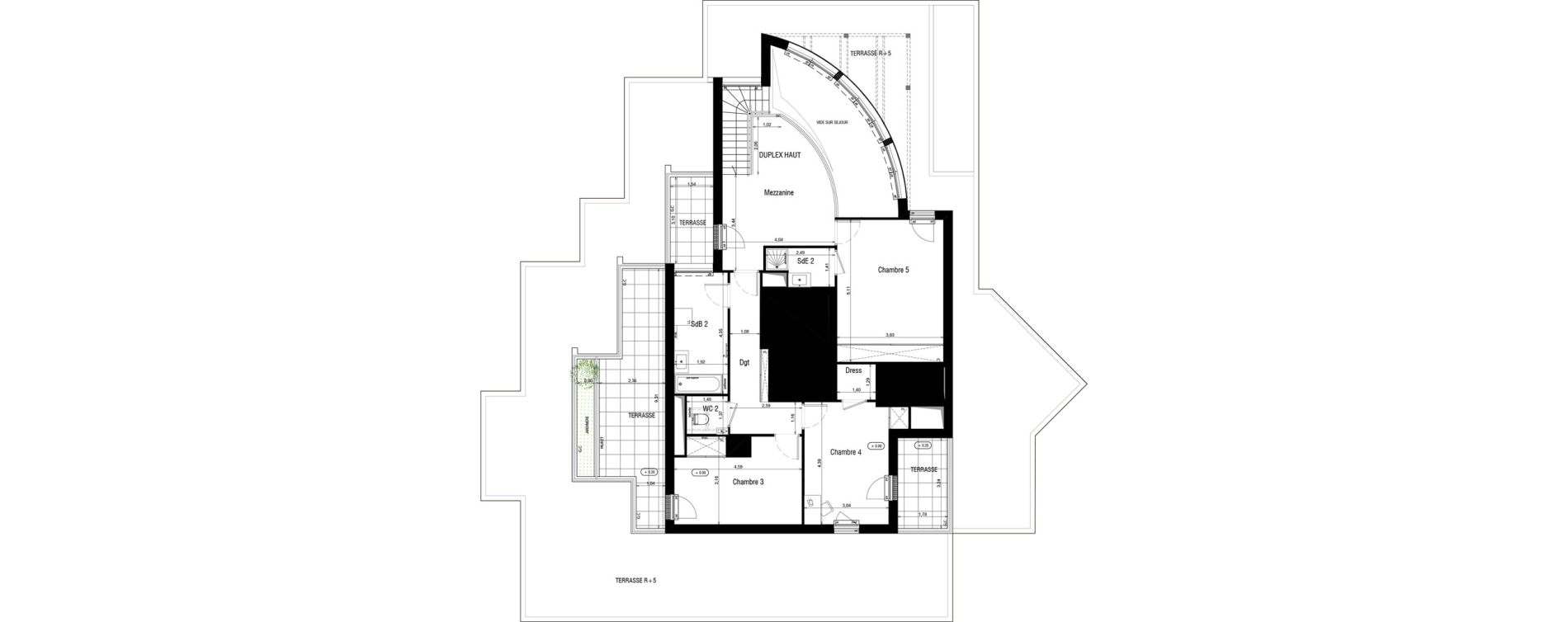 Duplex T5 de 192,19 m2 &agrave; Meudon Meudon bellevue
