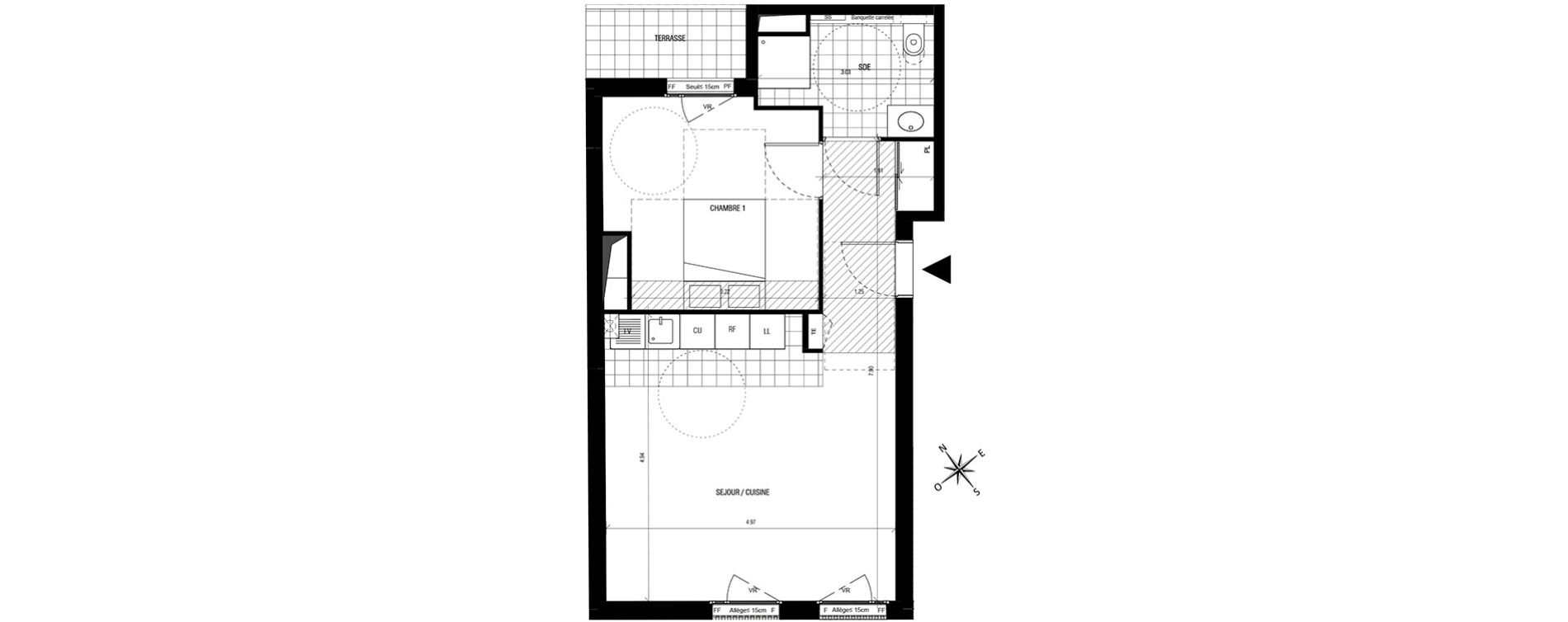 Appartement T2 de 46,92 m2 &agrave; Montrouge Centre